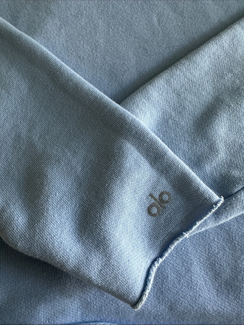 ALO Yoga Light Sky Blue Cropped Hoodie - Picture 6 of 7